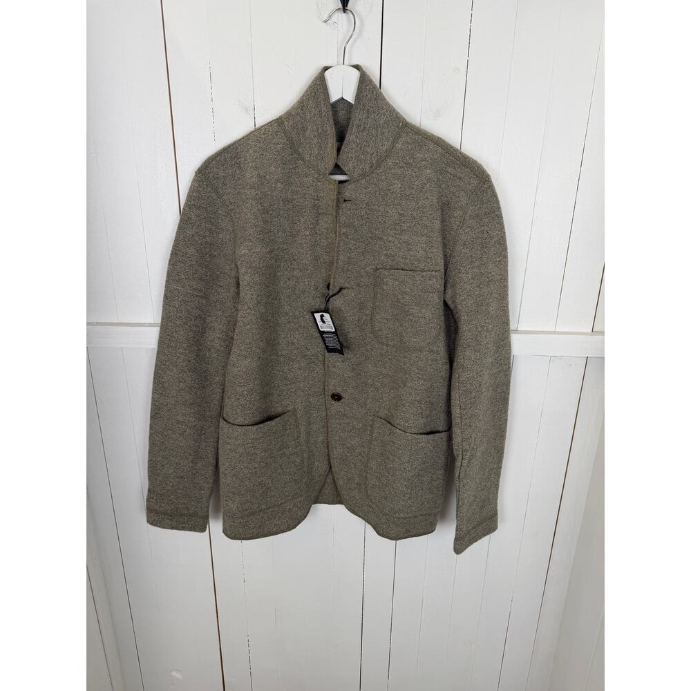 Buck Mason Heather Stone Felted Chore Coat